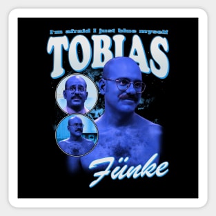 Tobias Fünke Bootleg // Vintage Collage Fan Art // I Just Blue Myself // Halftoned Sticker